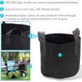 thumbnail image 5 of Paquete de 5 bolsas de cultivo de jardín de 3 galones para verduras – Macetas y maceteros de tela de fieltro de polipropileno no tejido negro de 300 GSM con asas, 5 of 5