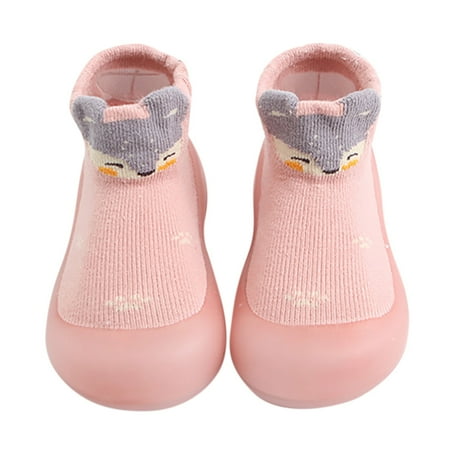 

Toddler Cotton Sock Shoes Non Skid Slipper Soft Sole Sock Shoes Walking Shoes for Toddler Girls Boys 6-12 Months