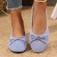 thumbnail image 5 of YOUYEDIAN Loafers for Women Fashion Bowtie Deco Round Toe Casual Slip On Low Heel Flats Versatile Comfy Outdoor Shoes, 5 of 5