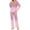 Pink, variant on uublik Womens Pants Pajamas Set Long Sleeve Tops and Long Pants Soft Comfy Pajamas Set 2 Piece Outfits