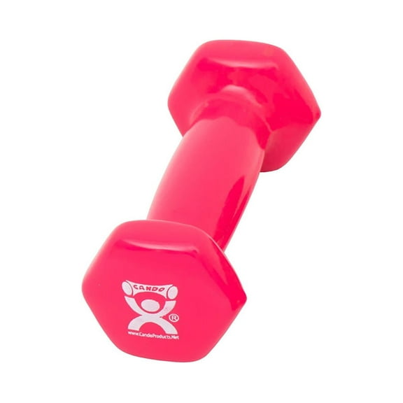 Fabrication Enterprises Pink Vinyl Coated Iron 1lb Dumbbell