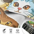 thumbnail image 3 of Ryvnso Cute Cat Cartoon Bedroom Runner Rug 2'x6' Hallway Area Carpet Non Slip Entryway Mat with Tassels, 3 of 8