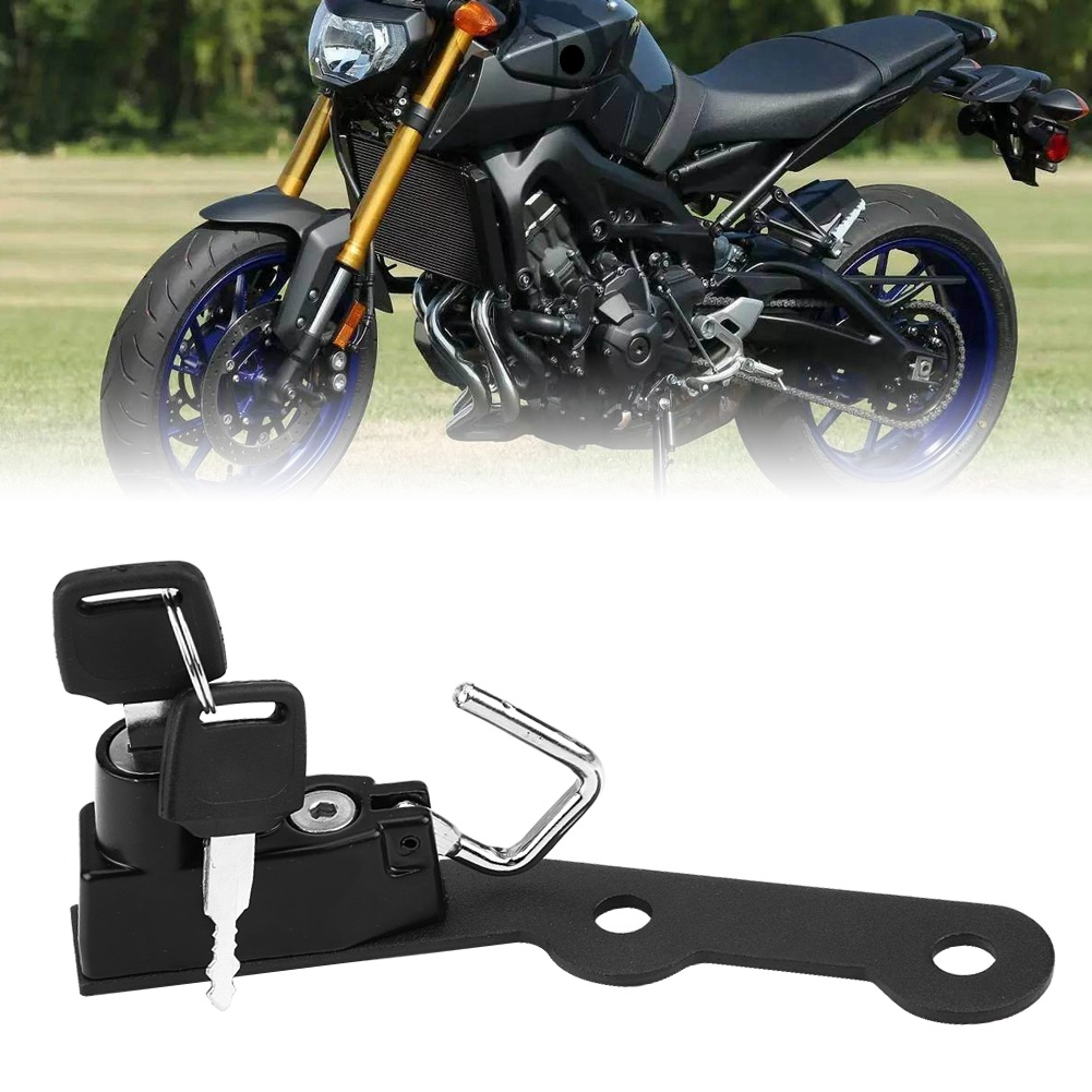 XYDZ Verrou de Casque 2 Pi/èces Heavy Duty Casque de Verrouillage Antivol Verrouillage PIN Cha/îne Boucle Secure Lock /Équipement Moto
