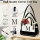 thumbnail image 5 of YOOLIFE Bolsa de lona con inicial y bolsa de maquillaje, regalos de cumpleaños personalizados para mujeres, mamá, hija, hermana, amigas, maestra, regalos de boda para dama de honor, 5 of 5