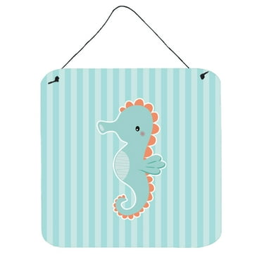 Carolines Treasures BB7124DS66 Seahorse Wall or Door Hanging Prints 6HX6W multicolor