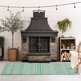 thumbnail image 3 of Mohawk Home Taos Geometric Outdoor Area Rug, Teal, 5' 3" x 7' 6", 3 of 9