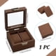 thumbnail image 2 of Caja de madera para guardar relojes con 2 compartimentos. Estuche expositor de madera color marrón coco con ventana de cristal. Regalo ideal., 2 of 5