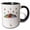 Black/White, variant on 3drose, Chic Collage Patterned Umbrella and Rain Drop Illustrations, 11oz Two-tone Blue Mug