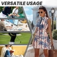 thumbnail image 6 of Uorisanigo Hawaiian Tree Couples' Outfits His and Hers Clothing Men Zipper Golf Shirt Quick-Dry Shirt and Womens Golf Dress with Shorts Athletic Sleeveless Dress with Pocket, 6 of 8