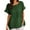 Army Green, variant on Summer Fashion Womens Tops 2025 Plus Size Sexy Short Sleeve Sequins Loose Polluer Solid Round-Neck Blouse Shirt