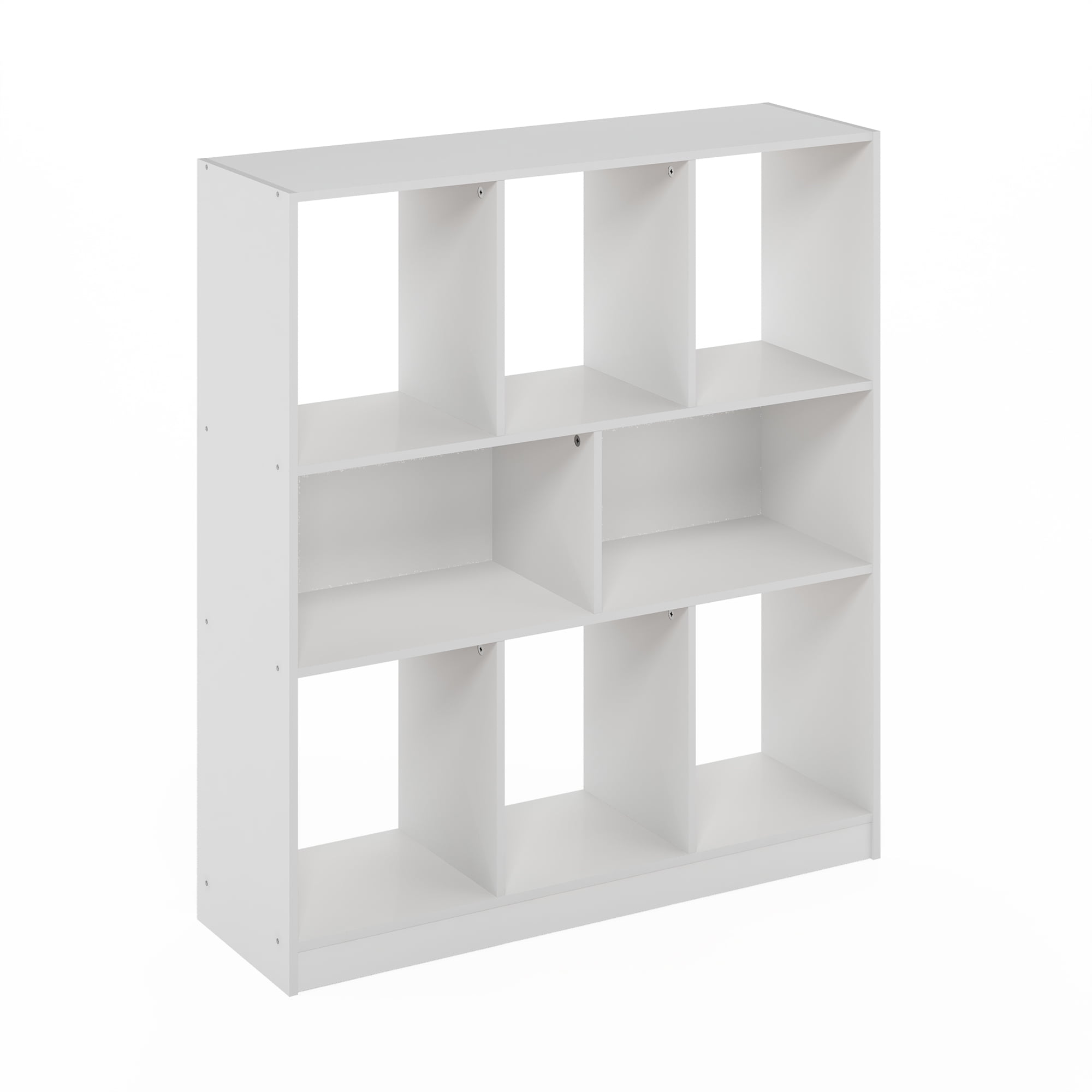 Furinno DALY 8-Cube Horizontal Bookcase in Bookshelf in Storage Organizer White