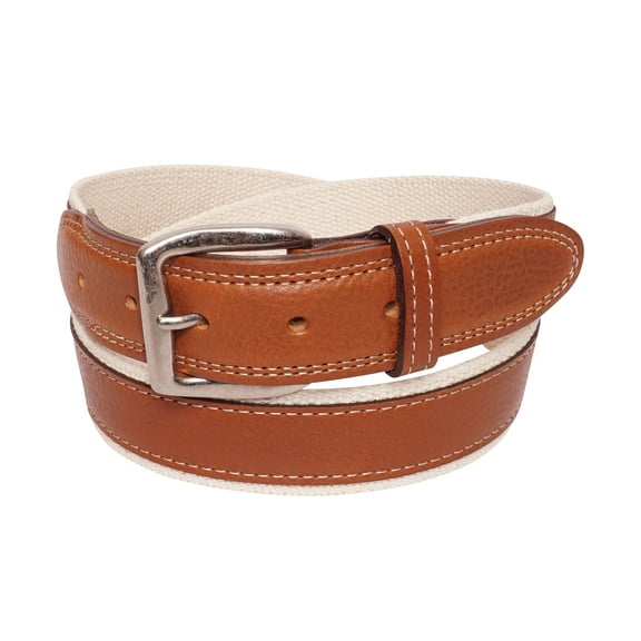 YRI Belts Men's Tan Textured Leather Belt on Web (Made in USA)