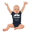 thumbnail image 3 of Grandma's Little Man Funny Mustache Bodysuit Jumper Boys Infant Baby Brisco Brands 12M, 3 of 6