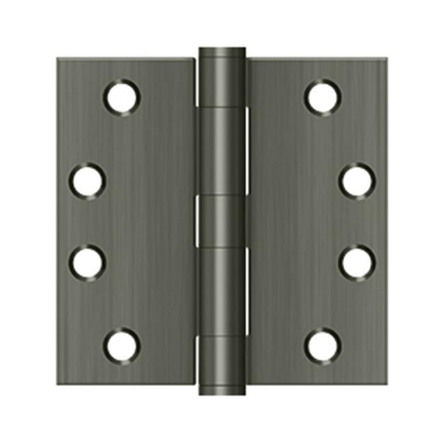 4 x 4 x 0.625 in. Radius Hinge, Antique Nickel