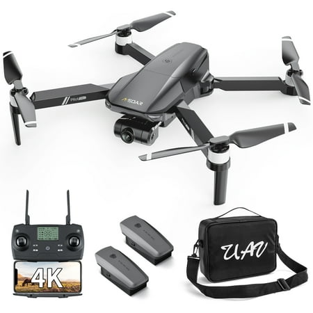 Best Camera Drones Under $300 5 LOPOM GPS Drones with 4k 2 Axis Gimbal EIS Camere,4 Directions of Obstacle Sensing,50Mins Flight Time,Black
