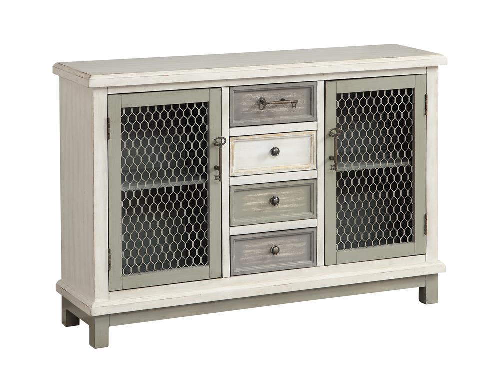 Coast To Coast 22588 Two Door Four Drawer Credenza in Keystone Multi