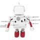 thumbnail image 3 of RV Reloj despertador robot, reloj despertador silencioso de metal inoxidable con ojos de luz intermitente y brazo giratorio, regalo para niños (rojo) oso de fresa Electrónica, 3 of 5