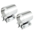 thumbnail image 1 of Unique Bargains 2pcs Universal Car Exhaust Pipe Sleeve Connector Clamp Coupler 2” Replacement, 1 of 7