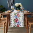 thumbnail image 2 of Independence Day Table Runner - 48 Inch Long, Kitchen Dining Table Runner Dresser Scarves, 4th of July Patriotic Flowers Leaves Farmhouse Decor for Coffee Tables Wedding Party Banquet, 2 of 8