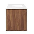 thumbnail image 4 of Modway Transmit 36" Modern Plastic Wall-Mount Bathroom Vanity in Walnut/White, 4 of 4