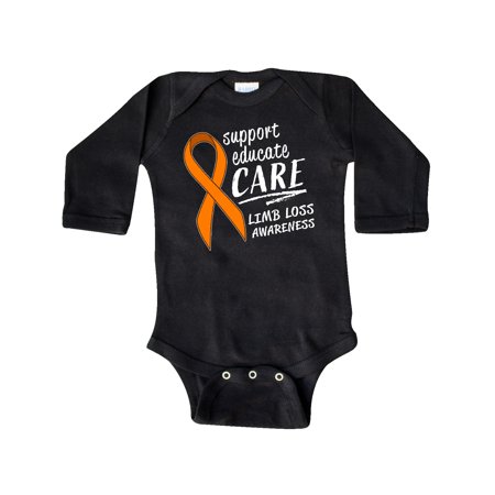 

Inktastic Support Educate Care Limb Loss Awareness Orange Ribbon Gift Baby Boy or Baby Girl Long Sleeve Bodysuit