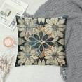 thumbnail image 2 of PRATYUS Dahlia Pillow Covers Rustic Geometric Flower Outdoor Cream Decorative Throw Pillows Summer Floral Farmhouse Pillowcases Cushion Case Decor for Home Sofa Couch Bed 18x18in, 2 of 5
