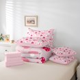 thumbnail image 6 of Feelyou Cute Love Heart Twin Bedding Sets 7-Piece for Kids, Happy Valentines Day Bedding Comforter Set, Cartoon Pink Princess Reversible Sheet Sets, Luxury Bedroom Decor, 6 of 8