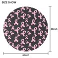 thumbnail image 6 of Pink Breast Cancer Round Tablecloth 60"x60",Wrinkle Wipeable Table Cloth for Kitchen Dining Room Picnic Patio Party, 6 of 6