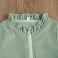 thumbnail image 3 of Toddler Baby Girls Sun Protection Long Sleeve Rush Guard One Piece Swimsuit Beachwear, 3 of 6
