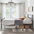 thumbnail image 3 of Yaheetech Basic Metal Platform Bed with Headboard and Footboard, Full, Black, 3 of 9