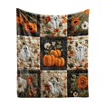 thumbnail image 2 of Halloween Ghost Pumpkin Patchwork Quilted Throw Blanket,Vintage Floral Sunflower Stitched Quilt Blanket,Soft Reversible Bed Couch Cover For Autumn Harvest,Bedroom Decor B, 2 of 6