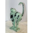 thumbnail image 4 of Nifao Aluminum Cat Statue With Green Patina Finish, Timeless Elegance – Home Decor Sculpture, 11"L x 5"W x 20"H, 4 of 11