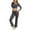 Dark Gray, variant on ZZwxWA Workout Sets for Women 2 Pieces Long Sleeve Henley Shirt and Drawstring Waist Pants Set Active Yaga Suits
