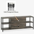 thumbnail image 5 of Accreate Farmhouse TV Stand for 65/75 inch TV, Entertainment Center with Storage Cabinet, Industrial TV Console Cabinet with Mesh Doors, 63" Rustic TV Media Console Table for Living Room, 5 of 7