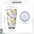 thumbnail image 4 of Fuzoiu Floral Puppy Print 20oz Tumbler, Stainless Steel Vacuum Insulated Car Cup, Insulated Coffee Mug,Travel Mug with Lid,Thermal Cup for Outdoor-Straw Three-piece Set, 4 of 8