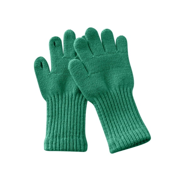 snilers Gloves for Kids Fashion Solid Warm Winter Gloves Outdoor Cold Weather Soft Comfortable Knitted Mittens Size 3-8 Years Free Size