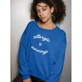 thumbnail image 2 of Allergic To Mornings Sweatshirt Women -Smartprints Designs, Female Small, 2 of 4