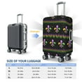 thumbnail image 6 of Easygdp Mardi Gras Fleur de Lis Print Elastic and Washable Suitcase Protective Cover with Hidden Zipper Fits 18-32 inch Luggage -Large, 6 of 9