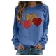 thumbnail image 2 of Pntutb Mujeres Casual Manga Larga San Valentín Impresión O-Cuello tops Camisa Blusa Pullover Pntutb Pntutb-4438, 2 of 3