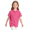 thumbnail image 5 of Abcomgle Boys Golf Shirts Size 8-10 Short Sleeve Pique Polo Shirts for Boys Button Closure Solid Color School Uniform Comfortable Collared Tshirts for Kids Boys, 5 of 8