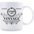 thumbnail image 2 of 1960 Birthday Gifts for Women Men - 1960 Vintage 11 oz Coffee Mug - Great 1960 Birthday Gifts for Grandpa Grandma Dad Mom Friend Sister Brother Coworker, 2 of 7