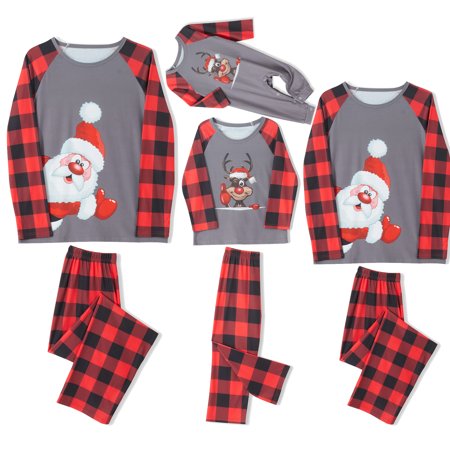 

wybzd Family Matching Christmas Pajamas Set Merry Christmas Tops Pants Sleepwear Nightwear