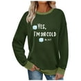 thumbnail image 3 of Fewfanhot Fall Outfits for Women 2025 Crewneck Sweatshirt with Pockets Casual Loose Long Sleeve Letter Graphic Comfy Sweatshirts, 3 of 7