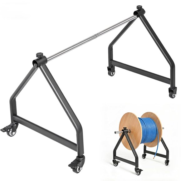 Soporte portátil para bobinas de cable CXRCY, capacidad de 113 kg, para bobinas de 28"