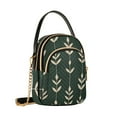 thumbnail image 7 of FORMRS Crossbody Bag for Women Shoulder Cell Phone Purse with Zipper, Green Plants, 7 of 7
