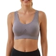 thumbnail image 2 of Cyglowse Sports Bras for Women Breathable Anti-Sagging Plus Size Wireless Bras with Cooling Lift-Up Mesh High Support Bronze M, 2 of 5