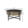 thumbnail image 5 of T1216C Round Storage Coffee Table made with Mango Wood in Rustic Vintage, 5 of 5