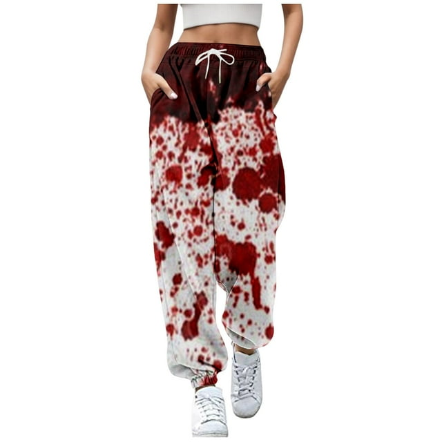 WILLBEST Pantalones Deportivos Casuales para Mujer, Cómodos, con Cordón y Estampado Floral, para Uso Diario Chica