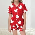 thumbnail image 2 of Aihuaihua Little Girls Silk Pajamas Set Cute Cartoon Print Silk Shirt and Pant Set with Pockets Button Down Girls' Sleepwear,120, 2 of 4