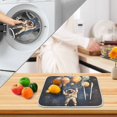 thumbnail image 3 of Yayeee Dish Drying Mat for Kitchen Counter 18" x 24" Microfiber Super Absorbent Coffee Decorative Pad, Watercolor Astronaut, 3 of 9